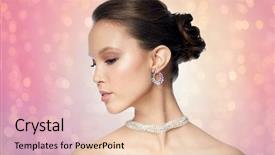  Presentation with jewelry - Colorful PPT theme enhanced with roses diamonds - beauty jewelry accessories people backdrop and a  colored foreground
