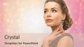  Presentation with jewelry - Presentation enhanced with roses diamonds - beauty jewelry holidays and people background and a  colored foreground