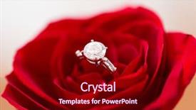  Presentation with engagement - Slide deck having roses diamonds - close up of diamond engagement background and a crimson colored foreground