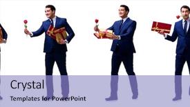  Presentation with marriage - Slides consisting of roses diamonds - romantic concept with man making background and a light blue colored foreground