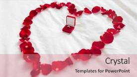  Presentation with romantic gift - Cool new presentation theme with roses diamonds - valentines day proposal and romantic backdrop and a coral colored foreground