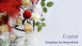  Presentation with rose flower - Slide deck enhanced with roses-holiday-flower-china-new background and a sky blue colored foreground