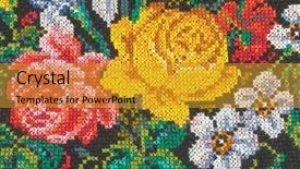  Presentation with textile - Audience pleasing presentation theme consisting of two mushrooms side by side in a field backdrop and a tawny brown colored foreground