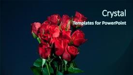  Presentation with dark blue - Presentation design with roses over a dark blue background and a navy blue colored foreground