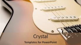  Presentation with electric guitar - Cool new presentation theme with rosewood - electric guitar wide angle vintage backdrop and a coral colored foreground