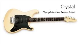  Presentation with silhouettes guitar - Beautiful theme featuring rosewood - guitar against the background backdrop and a white colored foreground