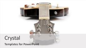  Presentation with guitar - Slide set enhanced with rosewood - musical guitar isolated background and a light gray colored foreground