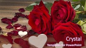  Presentation with mother love - Presentation design with rosewood - roses as a gift background and a wine colored foreground