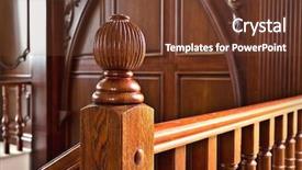  Presentation with rustic wood wooden frame - Presentation design featuring rosewood - wooden stairs background and a tawny brown colored foreground