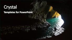  Presentation with caves - Slides enhanced with rosh hanikra on the border background and a black colored foreground