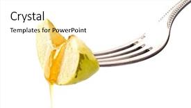  Presentation with green apple - Presentation theme enhanced with rosh hashanah - honey dripping on a green background and a white colored foreground