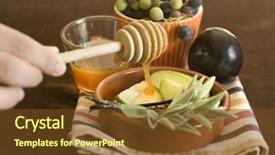  Presentation with rosh hashanah - Slides enhanced with rosh hashanah - honey dripping on a green background and a tawny brown colored foreground