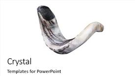  Presentation with rosh hashanah - Amazing presentation design having rosh hashanah - jewish small horn shofar isolated backdrop and a white colored foreground