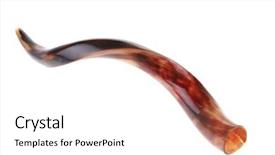  Presentation with rosh hashanah - Colorful PPT theme enhanced with rosh hashanah - ram horn shofar isolated backdrop and a white colored foreground