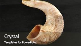  Presentation with rosh hashanah - Amazing PPT layouts having rosh hashanah - ram horn shofar isolated backdrop and a tawny brown colored foreground