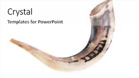 Presentation with rosh hashanah - Audience pleasing slide deck consisting of rosh hashanah - ram horn shofar isolated backdrop and a white colored foreground