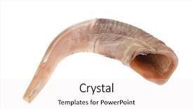  Presentation with isolated paw prints over white - Amazing presentation having rosh hashanah - ram horn shofar isolated backdrop and a white colored foreground