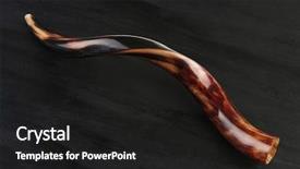  Presentation with rosh hashanah - Audience pleasing PPT theme consisting of rosh hashanah - ram horn shofar isolated backdrop and a black colored foreground