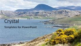  Presentation with scotland flag - Beautiful presentation design featuring barred owl perched in a tree in a wooded area in the midwest united states during spring backdrop and a tawny brown colored foreground.