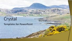  Presentation with scotland flag - Cool new PPT layouts with cherry tomatoes on vine in water drops on a stone black table backdrop and a tawny brown colored foreground