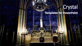  Presentation with notre dame - Presentation theme with rosses - notre dame de paris inside background and a navy blue colored foreground