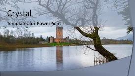  Presentation with killarney - Colorful presentation theme enhanced with rosses - ross castle reflected backdrop and a light blue colored foreground