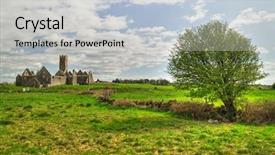  Presentation with perfect - Theme featuring rosses - ross errilly friary on perfect background and a light gray colored foreground