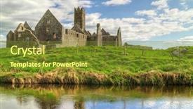  Presentation with reflection - Slides enhanced with rosses - ross errilly friarywith river reflection background and a tawny brown colored foreground