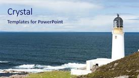  Presentation with lighthouse beacon - Beautiful slides featuring rosses - rubha reidh lighthouse highlands scotland backdrop and a  colored foreground