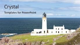  Presentation with lighthouse beacon - Presentation theme enhanced with rosses - rubha reidh lighthouse highlands scotland background and a  colored foreground