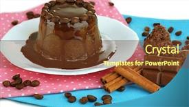  Presentation with chocolate - Slides enhanced with metal tower of power background and a sky blue colored foreground