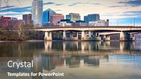  Presentation with dawn - Slide deck consisting of rosslyn-arlington-virgina-usa-downtown background and a gray colored foreground