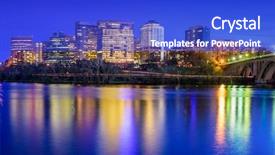  Presentation with virginia - Amazing PPT layouts having rosslyn arlington virginia usa city backdrop and a cobalt blue colored foreground