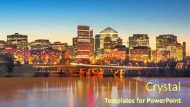  Presentation with virginia - PPT layouts with rosslyn-arlington-virginia-usa-downtown background and a red colored foreground