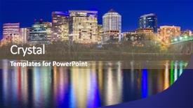  Presentation with virginia - Cool new presentation theme with rosslyn arlington virginia usa skyline backdrop and a coral colored foreground