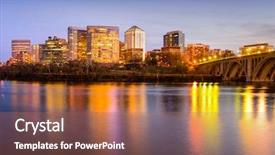  Presentation with virginia - Presentation theme having rosslyn arlington virginia usa skyline background and a red colored foreground