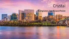  Presentation with virginia - PPT theme having rosslyn arlington virginia usa skyline background and a lemonade colored foreground