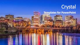  Presentation with virginia - Cool new PPT layouts with rosslyn arlington virginia usa skyline backdrop and a cobalt blue colored foreground