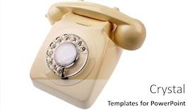  Presentation with telephone - Audience pleasing presentation theme consisting of rotary-dial-telephone-on-white backdrop and a white colored foreground