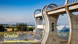  Presentation with lift - Presentation having rotate - falkirk wheel a rotating boat background and a coral colored foreground