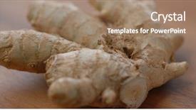  Presentation with ginger - Amazing slides having rotate - fresh ginger in rotation backdrop and a coral colored foreground