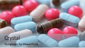  Presentation with medicine - Slide deck with rotate - group of different medicine background and a light blue colored foreground