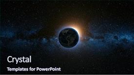  Presentation with sun star - Amazing theme having rotate - space view on planet earth backdrop and a wine colored foreground