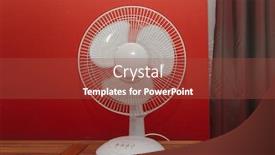  Presentation with electric fan - PPT layouts consisting of rotating electric fan in a room background and a red colored foreground