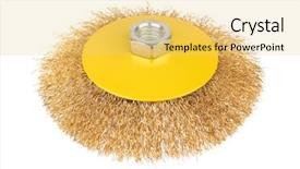  Presentation with brush - Audience pleasing presentation theme consisting of radial - rotating metal brush isolated backdrop and a yellow colored foreground