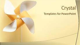  Presentation with pinwheel - Presentation theme with twirl - pinwheel on yellow background background and a cream colored foreground