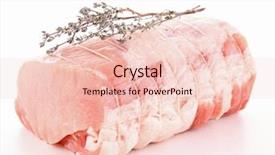  Presentation with meat - Slides having roti - isolated meat background and a lemonade colored foreground