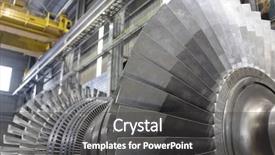  Presentation with turbine - Slide set with rotor of a steam turbine background and a dark gray colored foreground