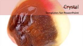  Presentation with apple - Amazing PPT theme having rotten apple isolated on white backdrop and a  colored foreground