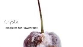 Presentation with cherry - Slides featuring rotten-cherry-isolated-on-white background and a white colored foreground
